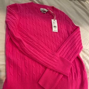 Vineyard Vines hot pink cashmere sweater NWT